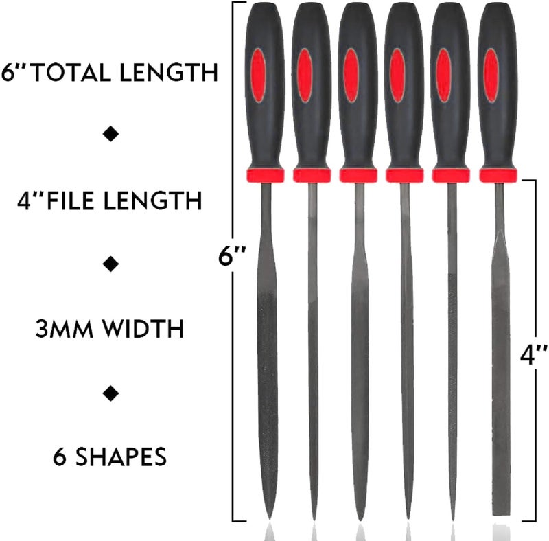 VASTOOLS Deburring Tool Kit,with 6Pcs Needle Files. 6-1/2" Metal Handle Chamfer Tool for Resin Aluminum Brass Plastic Pipes Tube Hole 3D Art with Extra 10 HSS Blades - Image 2